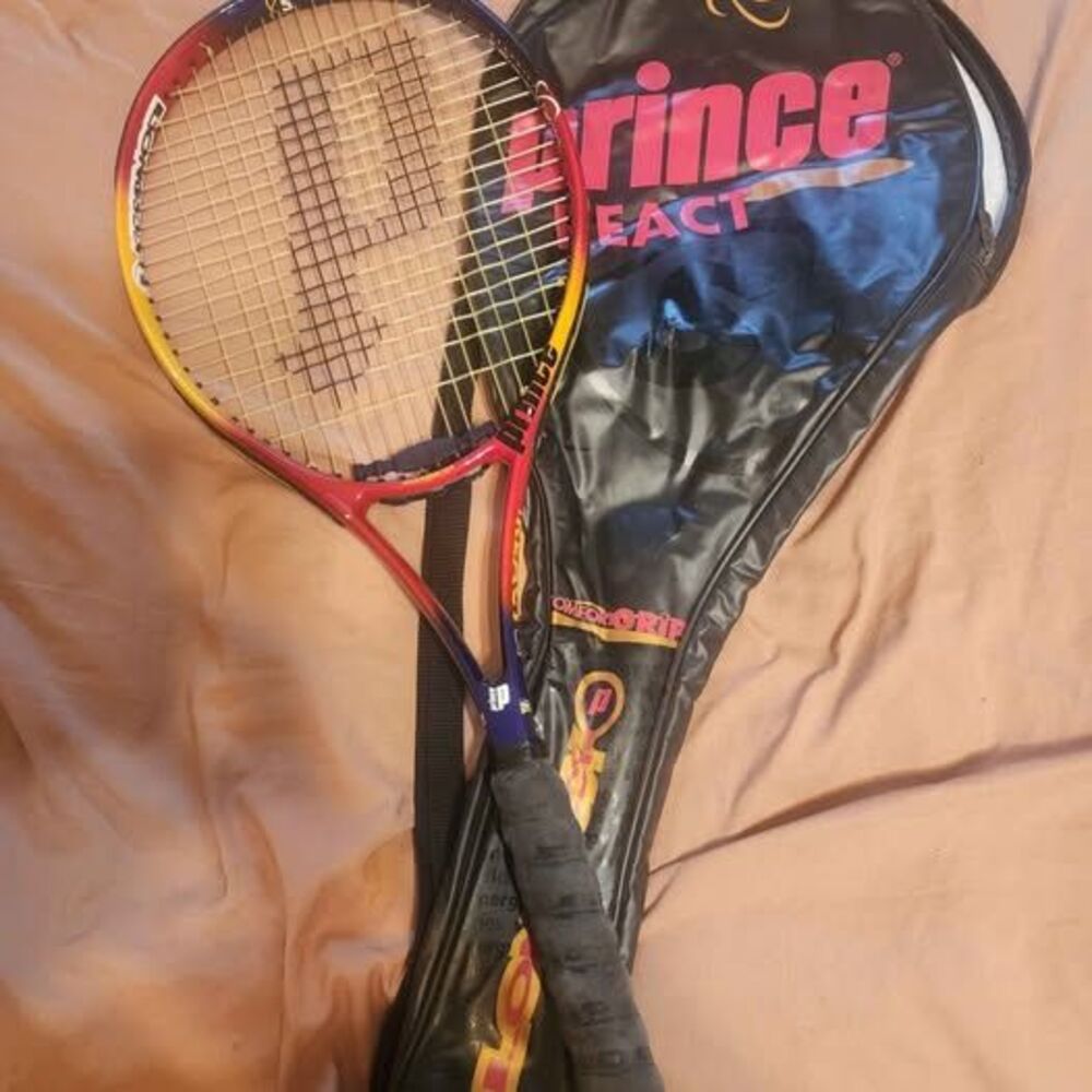 Prince React Titanium Long body Tennis Racket 107 Sq Inches and Case